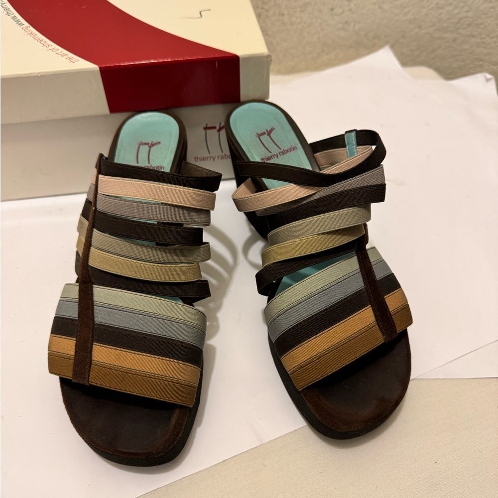 Thierry Rabotin Brown and Tan Sandals - Picture 8 of 9